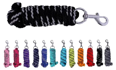 Produktbild von Anbindestrick für Pferde mit Karabinerhaken, 2 Meter, Farbe: Schwarz
