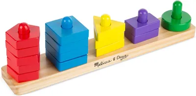 Produktbild von Stapel- und Sortierbrett – Holzspielzeug – Puzzle – Entwicklungsspielzeug – Weihnachtsgeschenke – Geschenk für Jungen und Mädchen