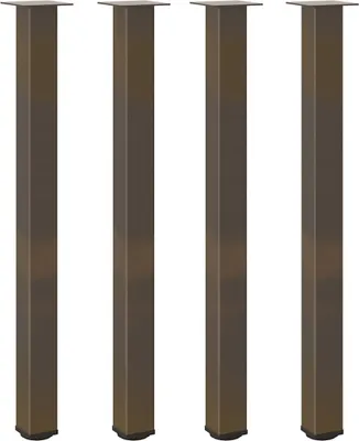 Image de vidaXL Pieds de table de bar 4 pcs. Acier naturel 110-112 cm Acier