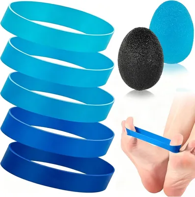Produktbild von Widerstandsbänder Set 5 Stück, Naturlatex, verschiedene Widerstandsstufen, Fitness
