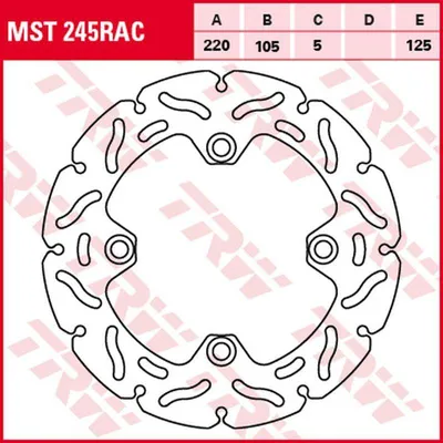 Zdjęcie produktu dla Tarcza hamulcowa TRW Sportiv sztywna MST245RAC CBR900RR Fireblade SC28 Street Triple D67LD