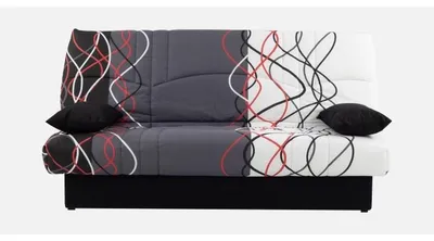 Produktbild von CONFORTEAM Dream Clic-Clac Schlafsofa für 3 Personen Rot/Schwarz, 190 x 92 x 96 cm, 125 x 190 cm Liegefläche, 13 cm Schaum-Matratze