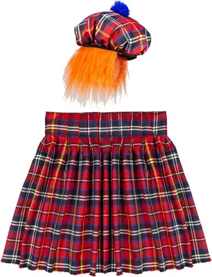 Produktbild von Schotse Heer Kostuum (kilt en muts met haar)