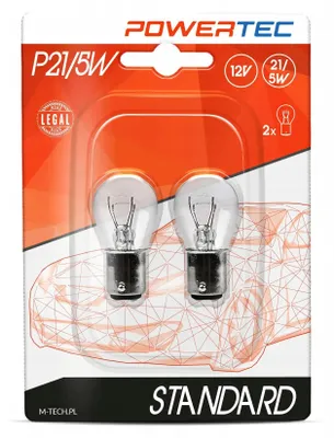 Image de Ampoule automobile Powertec P21/5W, 2 pièces