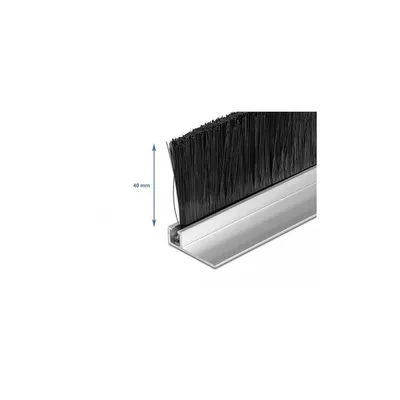 Immagine prodotto di DELOCK Bürstenstreifen 40 mm mit Alu-Profil gewinkelt 1m