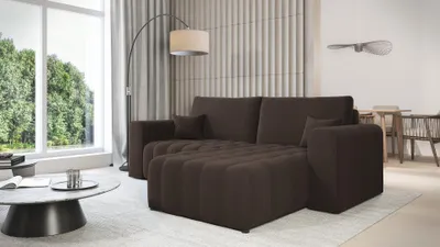 Obrázek produktu pro Sedací souprava s úložným prostorem BELADORE - hnědá