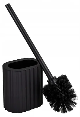 Produktbild von Toilettenbürste mit Kunststoffbehälter, schwarz, 39,5 cm