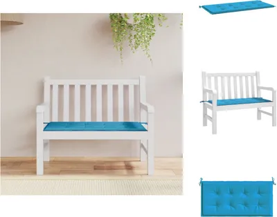 Produktbild von vidaXL Gartenbank-Auflage Blau 120x50x3 cm Oxford-Gewebe -  Sitzpolster