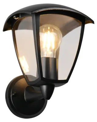 Obrázek produktu pro Venkovní nástěnné svítidlo, hliník, černá, lucerna, IP44, V 24 cm
