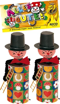 Produktbild von 2 er SET Tischfeuerwerk " Alles Gute " Glücksbringer