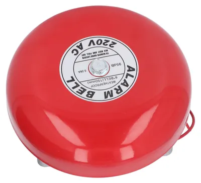 Zdjęcie produktu dla Dzwonek alarmowy, elektryczny, metalowy, okrągły, 15,2 cm, 95 dB, 220 V, akcesoria do domu, hotelu, łodzi