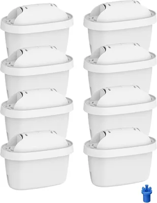Produktbild von Overbest Filterkartuschen, Ersatz für Brita® Maxtra+® Plus,8 Stück,Ersatz für Maxtra Pro® All-in-1 Wasserfilter, Kompatibel mit Brita® Marella® Kanne