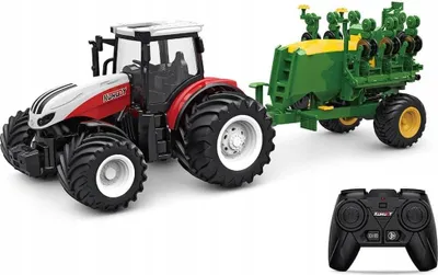 Immagine prodotto di Grande trattore rosso telecomandato, macchina agricola, divertente piccolo agricoltore
