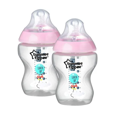 Image de Biberon Tommee Tippee Closer To Nature avec tétine en silicone 3m+ Kindness, 2x340ml