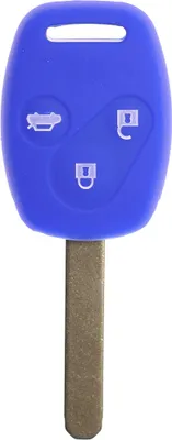 Produktbild von Auto Schlüssel Hülle Silikon Schutz Cover Blau kompatibel mit Honda Accord Civic Jazz FR-V CR-V 3 Tasten Funk Fernbedienung