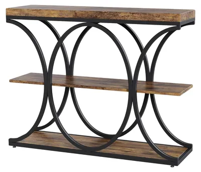 Productafbeelding van Console tafel, slank design, ruime opbergruimte, bruin