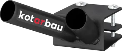 Produktbild von KOTARBAU® Fahnenhalter 2-Fach für doppelt Fahnenstange Montage an Balustrade 170 mm Pulverbeschichtet Schwarz Fahnenmasthalter Fahne Flagge Pulverbeschichtet Fahnenstange