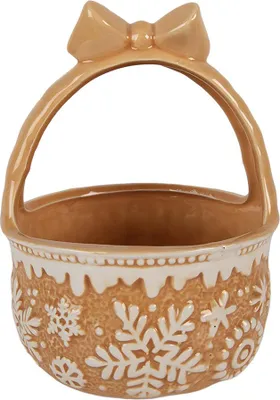 Immagine prodotto di Cestino decorativo Clayre & Eef Ø 15x21 cm in Vetroceramica marrone
