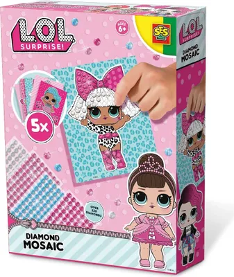 Produktbild von SES Creative L.O.L. 14195 Diamantenmosaik - Kreatives Glitzer-Bastelset für Mädchen ab 6 Jahren, 320 Stück(e), 6 Jahr(e), Mädchen, Kind, Mehrfarbig, Niederlande