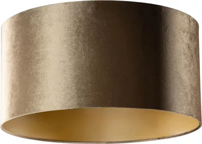 Produktbild von Samtlampenschirm Bronze mit goldener Innenseite 50/50/25