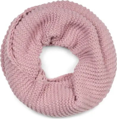 Produktbild von styleBREAKER Uni Strick Loop Schal Einfarbig mit Wellenmuster, warmer Winter Strickschal, Schlauchschal 01018169