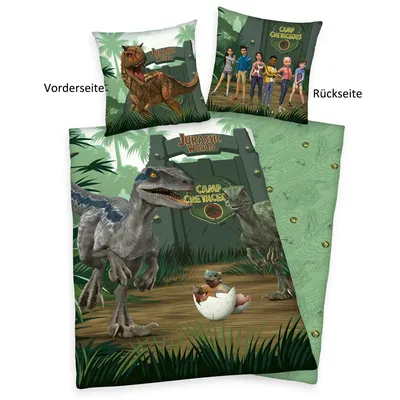 Produktbild von Jurassic World Camp Cretaceous Bettwäsche / 80x80 cm + 135x200 cm