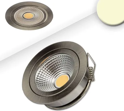 Produktbild von ISOLED LED Einbaustrahler COB mit Reflektor, 5W, 60°, nickel geb., warmweiß