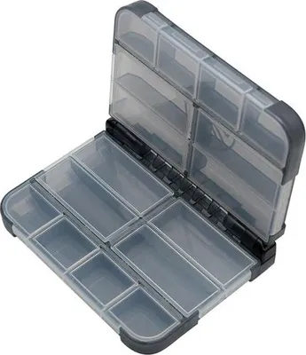 Imagen del producto de LMAB, caja pequeña, caja de accesorios, 13,2 x 9,7 x 4,4 cm, gris, tamaño medio profundo