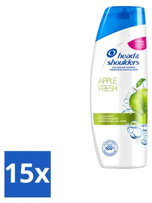 Obrázok produktu pre 15 ks šampónu Head & Shoulders Apple Fresh proti lupinám - 1 liter - výhodný balík - 15 kusov