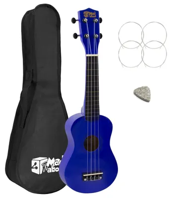 Imagen del producto de Ukulele soprano SU8-LH-BL para zurdos - color azul - con funda, púa de fieltro y cuerdas de repuesto