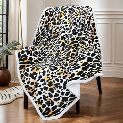 Productafbeelding van Solidchoice - Catalonia Sherpa Cuddly Dekentje, Extra Dikke Warme Sofa Dekens 150 x 130 cm