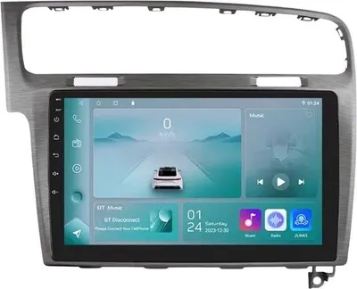 Zdjęcie produktu dla Radio samochodowe z Bluetooth i CarPlay do VW Golf 7 (2013–2017), kompatybilne z Apple i Android, system stereo, system nawigacyjny, 1 GB pamięci RAM, 32 GB pamięci wewnętrznej