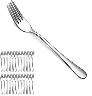 Zdjęcie produktu dla Zestaw 24 eleganckich, nierdzewnych widelków stołowych Ibzoa® Elegante – błyszcząca powierzchnia, można myć w zmywarce, wytrzymałe i wszechstronne, idealne do codziennego użytku, uroczystych kolacji i wesel