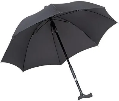 Produktbild von Stockschirm TWIN mit Fritzgriff, verstellbar>>>>Farbe: schwarz