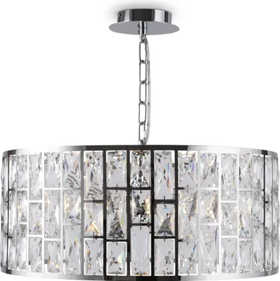 Image de Lustre en cristal Gelid, chromé, 4 ampoules, Maytoni, E27, dimmable, 60 W