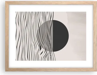 Produktbild von Gerahmtes Poster - Rahmen in heller Eiche - Figuren Formen Geometrie - 40x30 cm - Wand Bild - Wanddeko - Wandbilder - Kunstposter - Wandposter - Bilderrahmen - Bilder - Kunstdruck - P2NAA40x30-4964