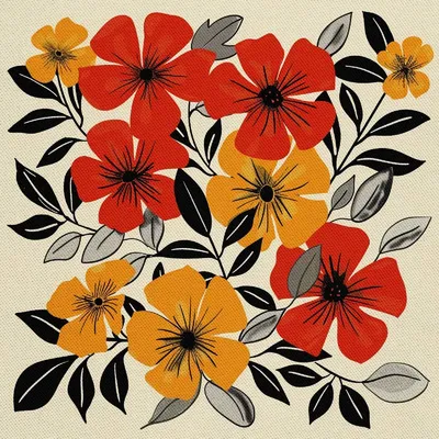 Produktbild von OUTDOOR DEKOSTOFFE OXFORD - Motiv Blumen I DX5525