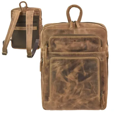 Produktbild von Greenburry Rucksack Business Leder Notebook Vintage 32x41 cm braun