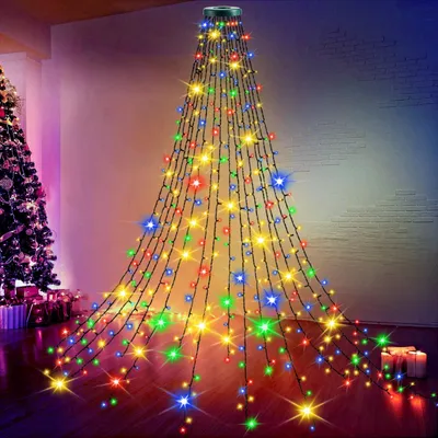 Lichterkette mit 400 LEDs, 8 Modi, warmweiß, 2 m, EU-Stecker