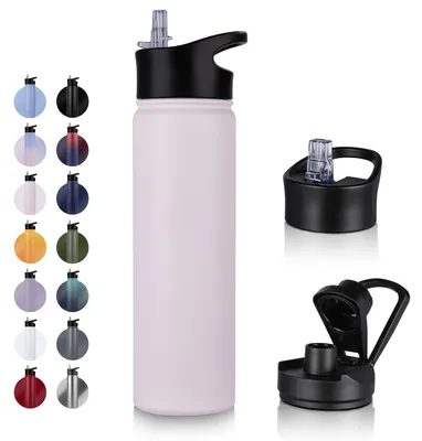 Immagine prodotto di Borraccia termica da 750 ml con cannucce e tappi con beccuccio
