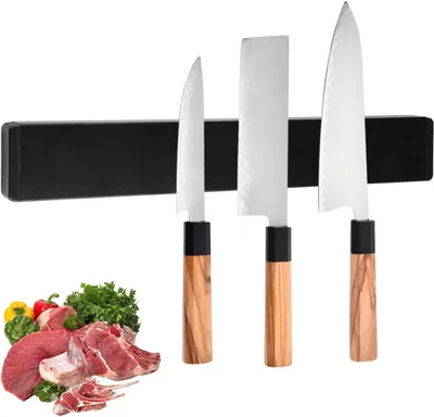 Imagen del producto de Barra magnética para cuchillos, de 30 cm, acero inoxidable, color , para la cocina