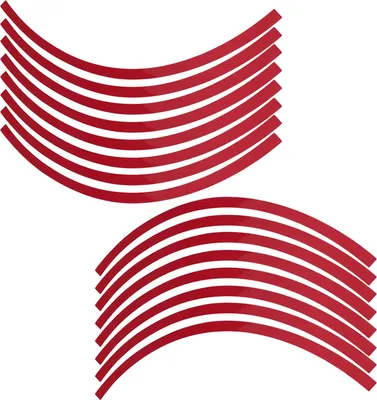 Image de Akozon autocollant, ruban de jante moto, autocollant de jante f��r voiture, réfléchissant, f��r chats, Rer, 2019, ruban adhésif rouge, autocollant réfléchissant sur moyeu de roue, ruban à rayures, rouge jante-