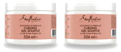 Obrázek produktu pro 2 kusy gely pro definici a tvarování vlnitých vlasů Shea Moisture Coconut & Hibiscus, objem 326 ml, výhodná balení