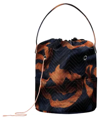 Produktbild von Häkelaufbewahrungstasche für Reisen mit Löchern, Kürbisdesign