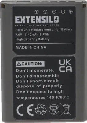 Produktbild von EXTENSILO Akku kompatibel mit Olympus OM-D E-M5, E-M1 Kamera (1140 mAh, 7,6 V, Li-Ion)