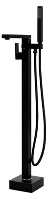 Produktbild von Freistehende Badewannenarmatur in Schwarz aus Edelstahl, 90 cm