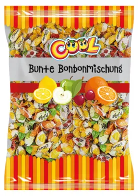 Obrázok produktu pre Cool Bunte cukríky so 4 druhmi ovocných príchutí 1000g