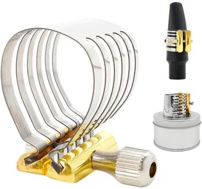 Produktbild von Famanu Altsaxophon Mundstückverbindung - Professionelle Anfänger - Edelstahl - Silber & Gold