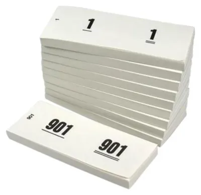 Productafbeelding van 400013 Garderobekaartjes Wit 11 Cm