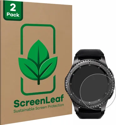Produktbild von 2x ScreenLeaf Schutzfolie für Samsung Gear S3 Frontier / S3 Classic nachhaltiger Displayschutz Display Schutz Folie Klar Transparent